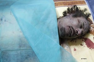 Gaddafi's brutal murder at the hands of fanatical hyenas unleashed on him by the Western alliance was a cynical and cold-blooded war crime. Hillary memorably joked about his killing. 