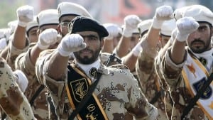 Revolutionary Guards on parade (al-Arabiya)