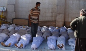 Victims of a supposed chemical weapons attack supposedly carried out by the Syrian government. Fact is, no one knows for sure, but logic and the evidence point to the rebels. 