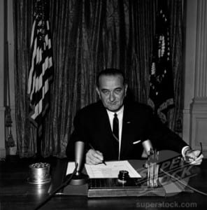 LBJ signs Tonkin Resolution.