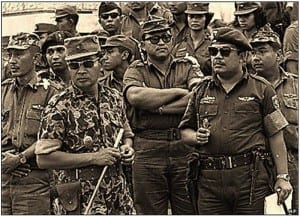 US-supported Indonesian strongman Suharto and his goons. 