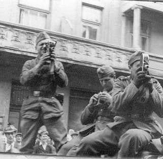 German crews filming the pogrom.