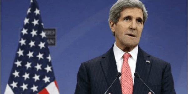 Kerry sanctimoniously accusing Russia of breaking recent agreements. 