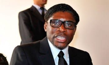 The excremental Teodorin Obiang: son of a murderous kleptocrat and Western puppet. 