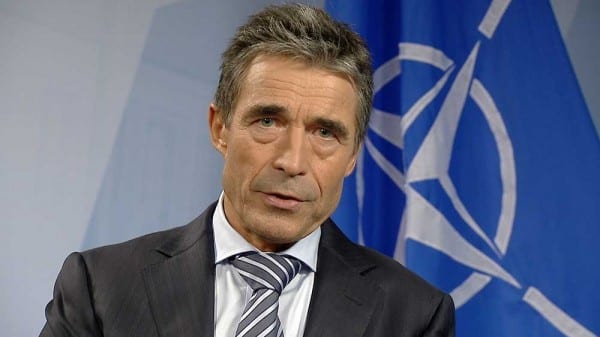 Warmongering liar, NATO chief Fogh Rasmussen. 