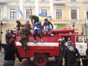 Odessa fascists block 