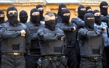 Azov Battalion members take loyalty oath: strictly Nazi stuff.