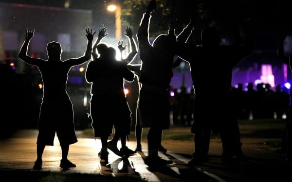 Ferguson protests continue, aggravated by more police provocations. [click to enlarge]