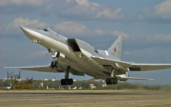 A "Blackjack" Strategic Bomber (Tu-22) during takeoff