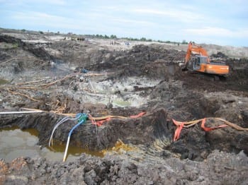 Mining for tin in the beautiful Bangka islands. The metal is used in the production of smartphones.