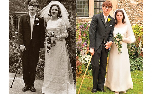 These movies are more like "impersonation jobs" than real artistic interpretations of a life. In Theory of Everything publicity photo, left (real) and right (film) images demonstrate the fidelity to the original, but little more.