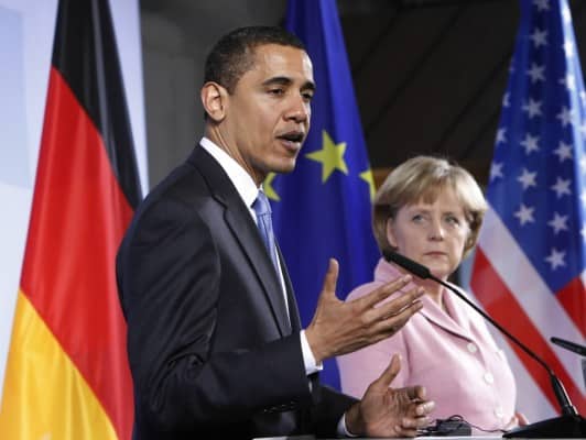 The Obama-Merkel not so-odd couple. Their ruling circles are crazy enough to entertain visions of global hegemony at almost any cost. 