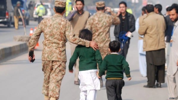 peshawar attackChildenescorted