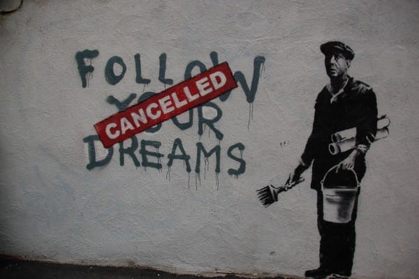 "Capitalism dream cancelled." (Chris Devers, flickr)