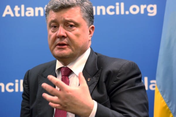 Poroshenko: Our man in Kiev, a pivot for all the current propaganda whitewashing his regime as legitimate.  (Atlantic Council/flickr)