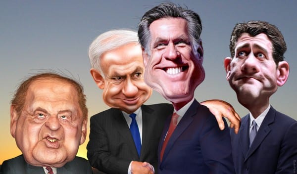 Sheldon AdelsonRomney-Ryan-Netanyahu.DonkeyHotey.flickr