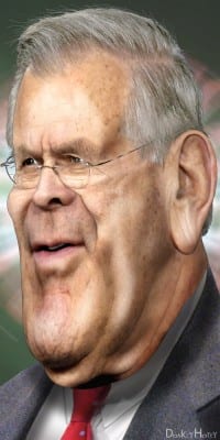 Rumsfeld: A cretin and an arch-criminal, too. (Via DonkeyHotey, flickr)