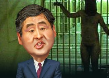 John Yoo: a filthy criminal who surely merits the tender mercies of the monsters he helped create. (DonkeyHotey, via flickr)