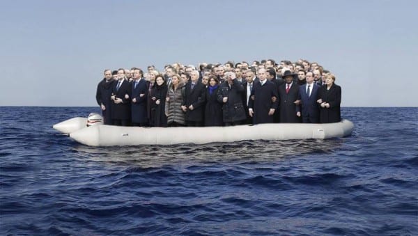 EU/NATO leadership: they should be on the boat in the middle of nowhere. 