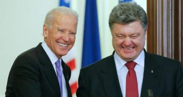 Poroshenko with US VP Joe Biden, high emissary from the empire. 