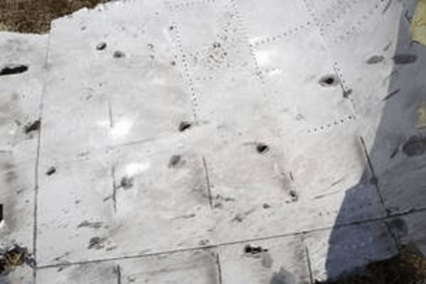 German investigators are claiming that the forward part of MH17 is riddled with bullet holes, apparently 30mm, which is the main armament of the Ukrainian jets which were tailing the airliner. freerepublic.com