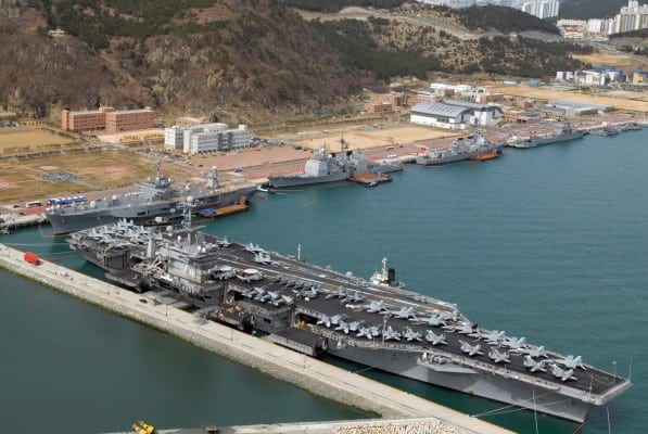 The US Navy in  Busan, Republic of Korea. 