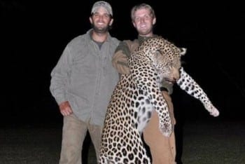 The woirthless sons of Donald Trump while on safari in Kruger Park, South Africa.