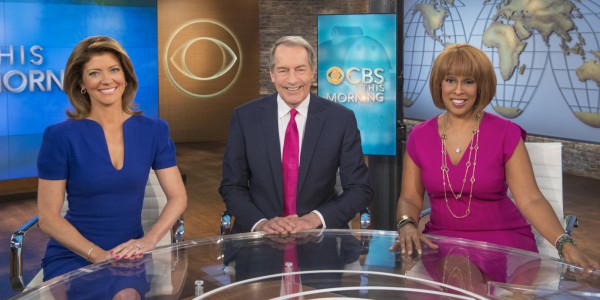 CBS THIS MORNING co-host Norah O'Donnell , from left, Charlie Rose and Gayle King in New York, Thursday, June 19, 2014 for the CBS Television Network. Photo: John Paul Filo/CBS ÃÂ©2014 CBS Broadcasting Inc. All Rights Reserved.