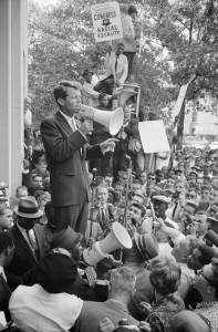 Robert Kenedy speaks to CORE rally