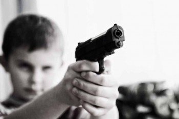 child with gun