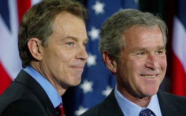 Blair and Bush: Perhaps the two biggest criminals of our age, although Obama, Cameron and others are quickly disputing this dubious distinction. 