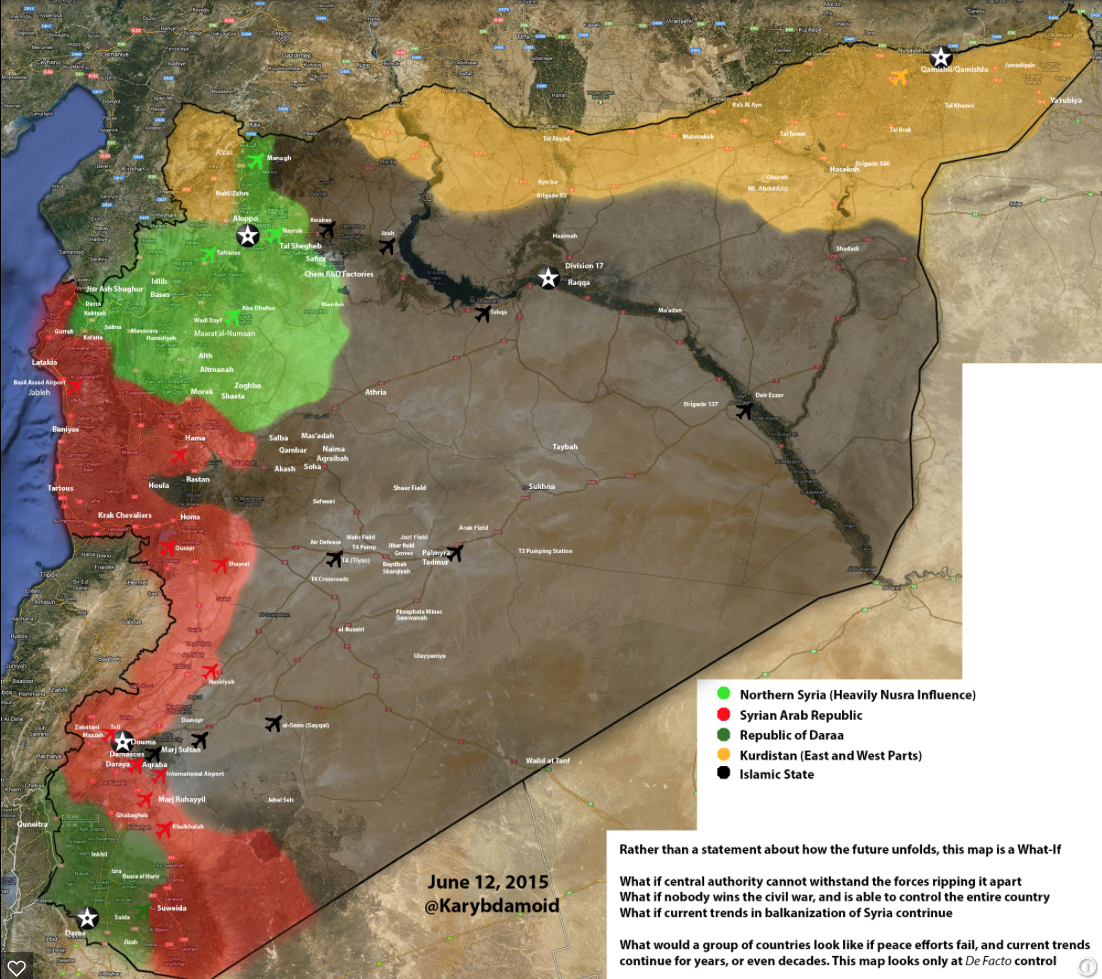 Карта мир в сирии