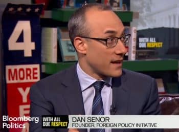 Dan Senor: A slimy Neocon warmonger, and, naturally a media favorite. Married to the clueless Campbell Brown. 