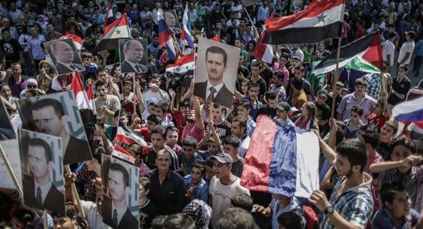 Assad supporters: nOt exactly the image conveyed by the Western media. 