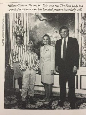 Hillary Clinton with Trump boys