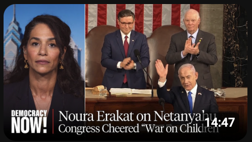 Noura Erakat: During Netanyahu Speech, Congress Cheered "What Is Essentially a War on Children"